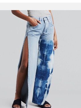 Levi’s Light Blue Tie-Dye Patch Jeans - Women's Fashion